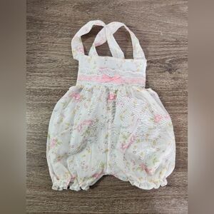 Vintage Baby Bliss Pink Floral Romper